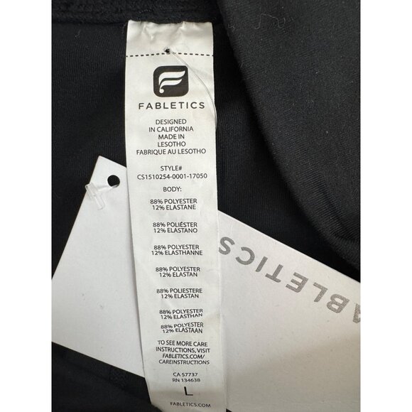 NWT Fabletics Large Womens Black High-Rise Leggings - Picture 2 of 9